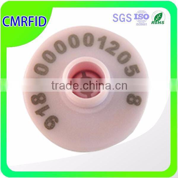 Anti-drop round ear tag for animal tracking