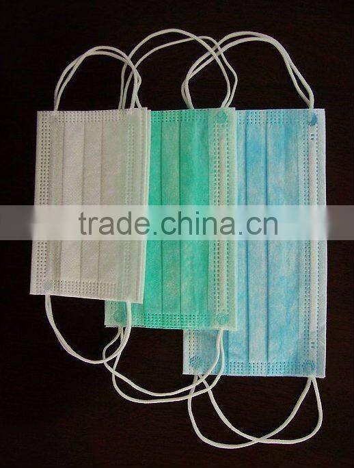 Disposable non-woven surgical face mask 3-ply with ear loop