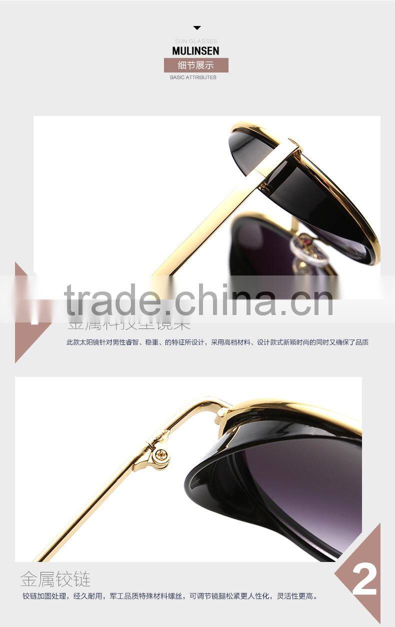New product high quality Retro round sunglasses with color film