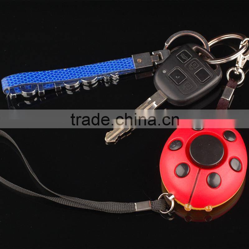 130db Ladybug personal safety alarm anti rape anti attack alarm for ladies kids elderly nigh shift people