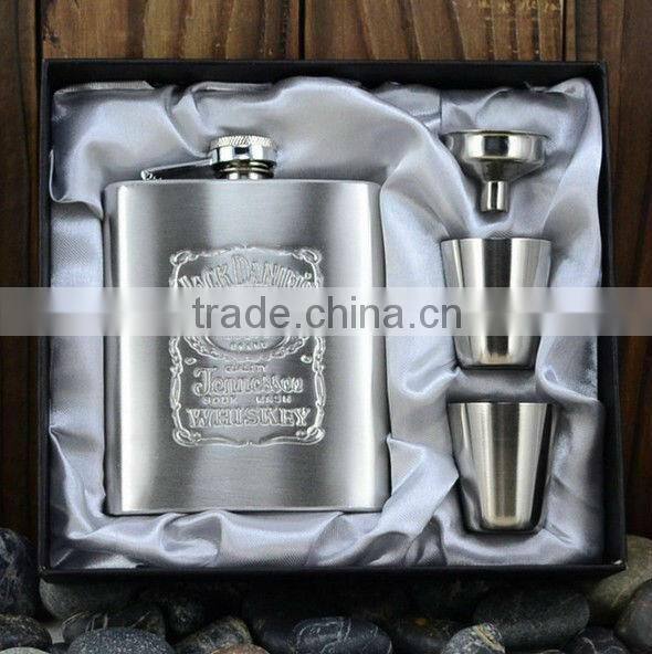 7oz stainless steel engraved hip flask metal flask engraving