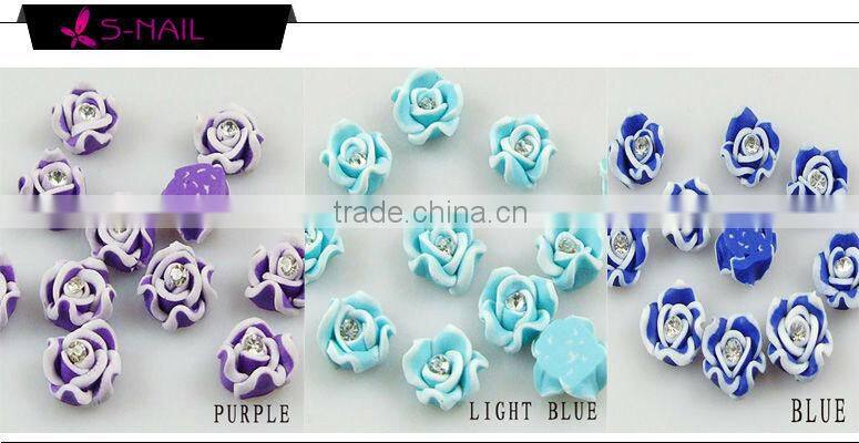 Newest polymer clay nail art flower, accessories for nails wholesale