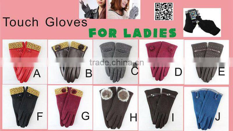 finger touch screen gloves for smartphone with conductive materials on fingertips,black,heather grey,coffee,navy