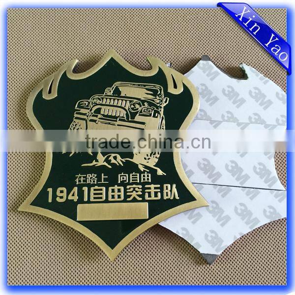 Promotional club high quality zinc alloy antique bronze car badge