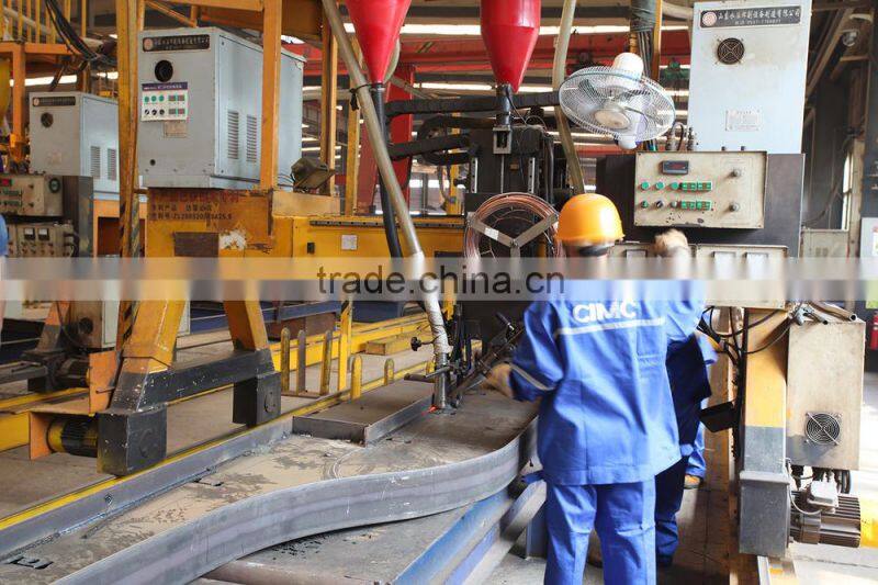 High Quality CIMC 50 Ton 3 Axle Container Box Tow Behind Semi Trailer