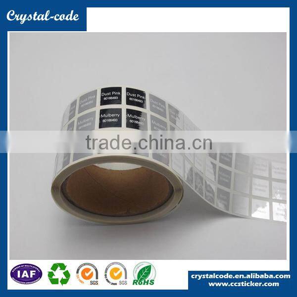 CMYK printing fast delivery water base adhesive die cut thickness water label