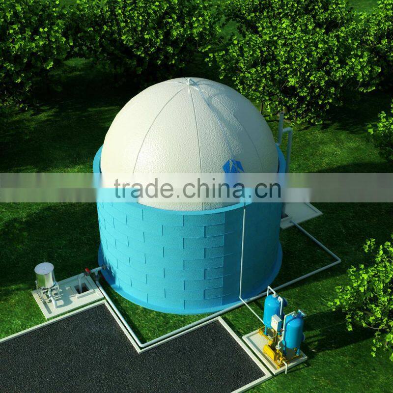 China PUXIN 100-5000 cbm Soft Dome Biogas Plant for Cow Hog Farm Waste Treatment