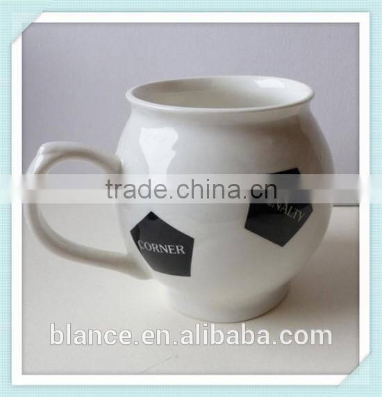 ceramic Liverpool Soccer Ball Mug with soccer ball shape mug