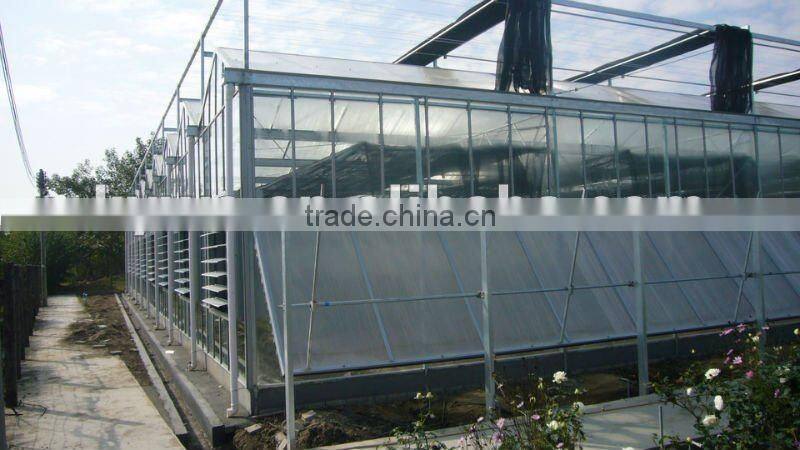 network type kyws 9.6m glass greenhouse