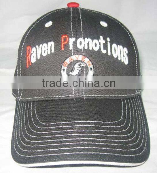 wholesale black embroiderd golf cap