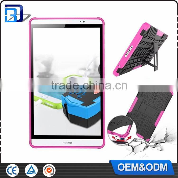 New Arrival 2 in 1 PC+TPU Hybrid Kickstand Hard Tablet Case For Huawei MediaPad M2 M2-801W 8.0 Inch Stand Armor Covers