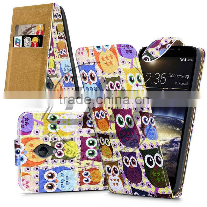 For Vodafone Smart 4 LTE High Quality Print Flip PU Leather Case Cover Moible Phone Case