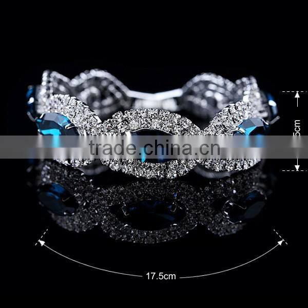 High Quality Women Europe and America Exaggerate Gold Metal Weave Bracelet Wide Bangles Fine Jewelry Cuff Bracelets