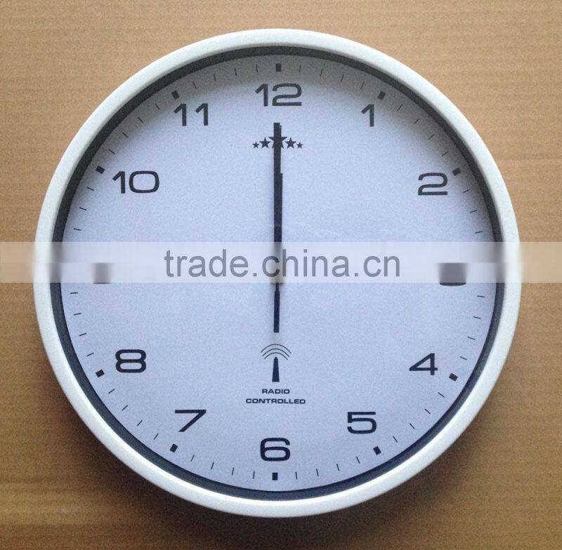 hot selling 12 inch plastic DCF Radio controlled wall clock 2016