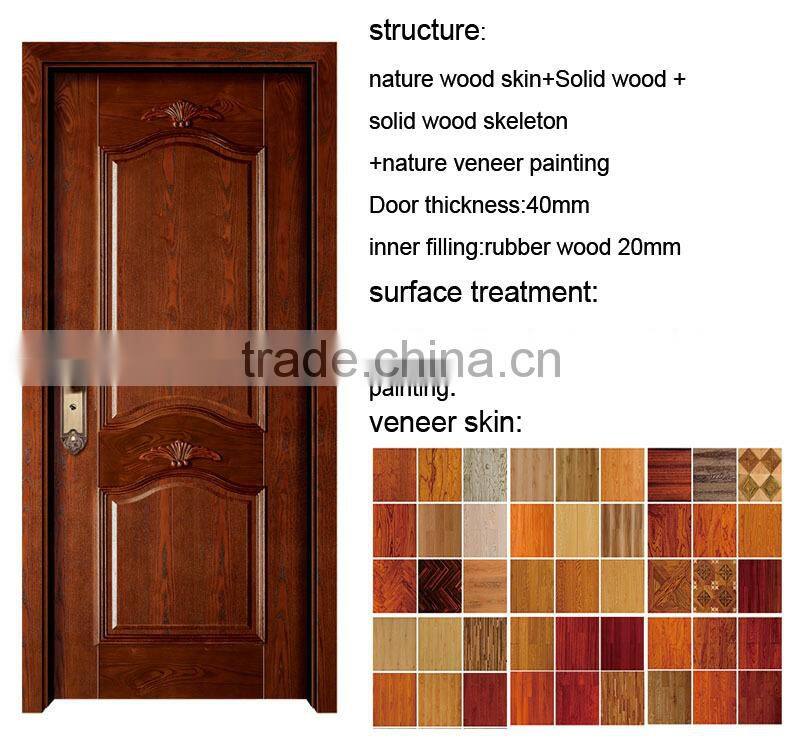 Excellent quality solid single wood door wood door price 2016