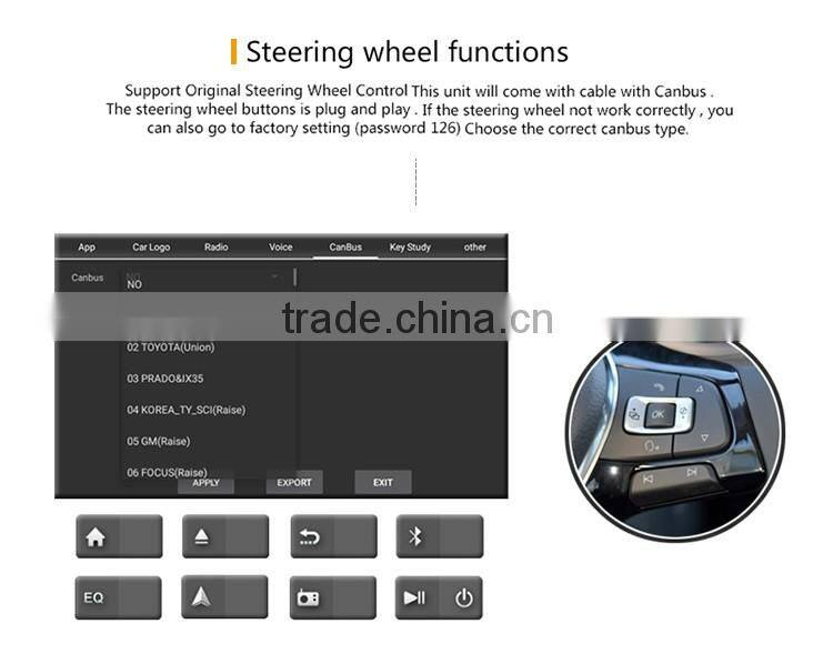 7 Inch 2 din Bluetooth version 2.0 car dvd player with GPS for VW skoda