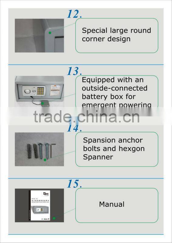 electronic combination lock for safe as digital safety box with knob