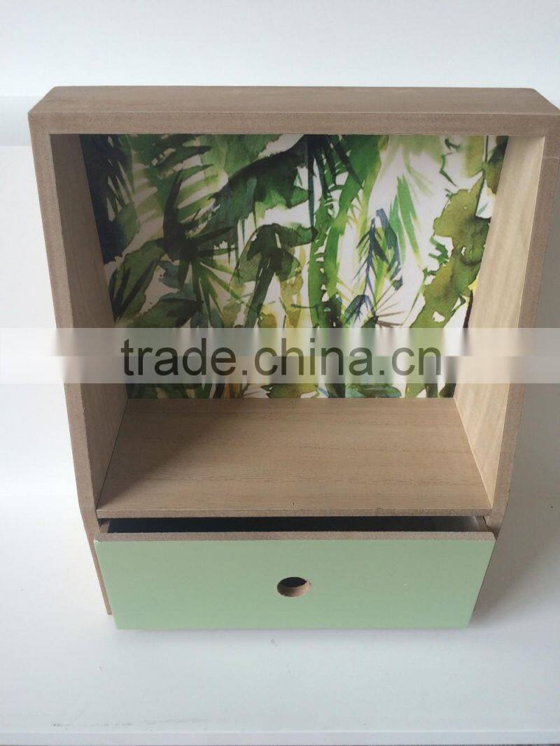 nice green plant hotsale display and storage wooden handmade craft table case