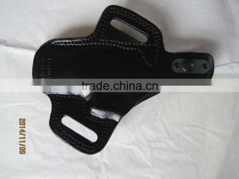 gun horizontal holster with real leather