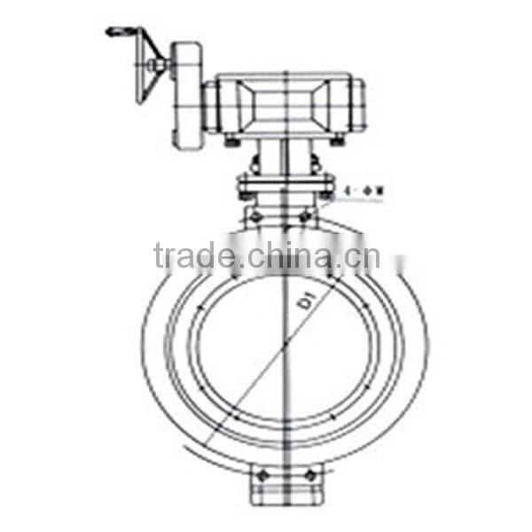 DN2000 Carbon Steel Turbine Butterfly Valve