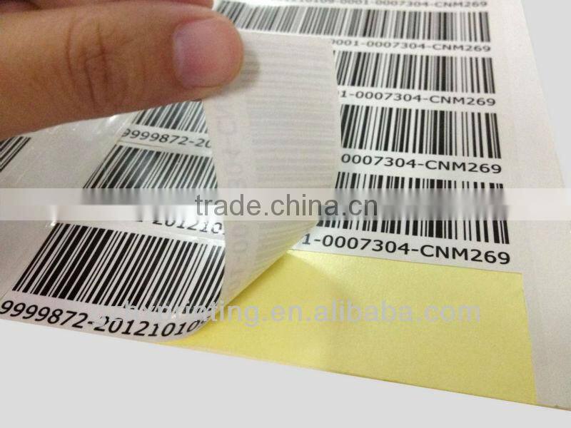 Glossy laminated adhesive label with custom design