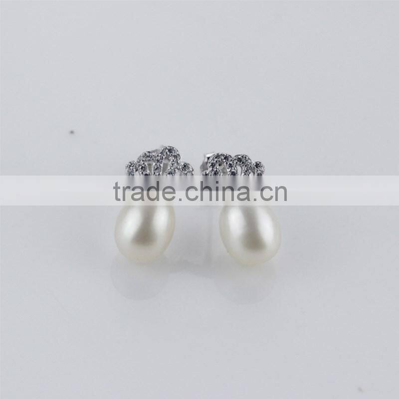 Korean style , grade AAA 8-9mm drop& button pearl necklace pearl set