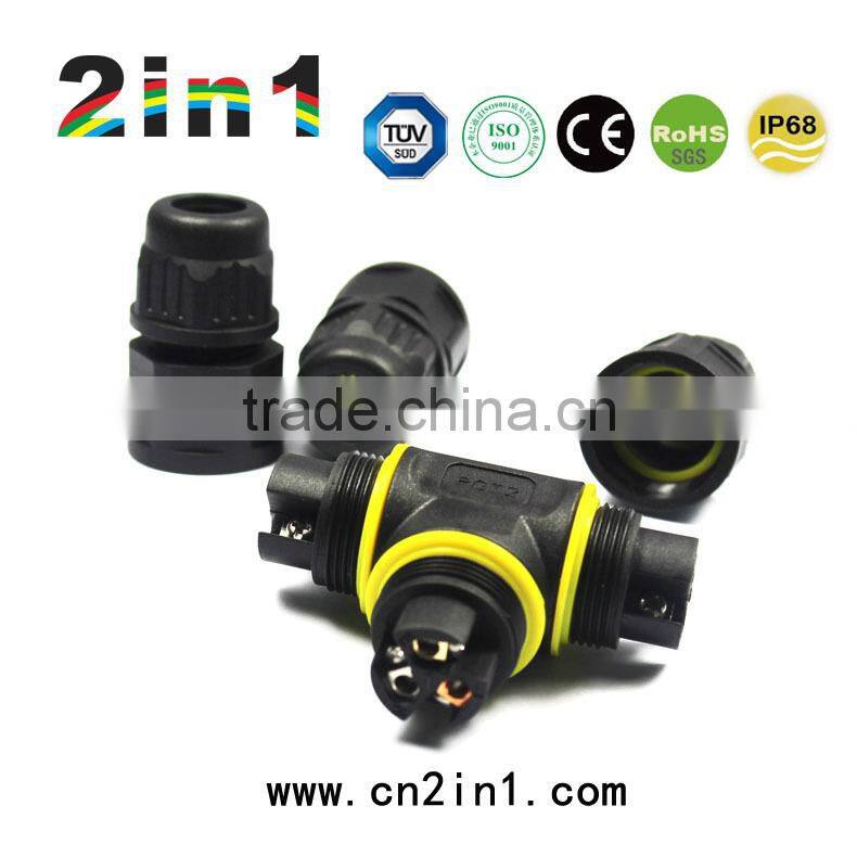 PGT2 3P IP68 Electric Waterproof Connector