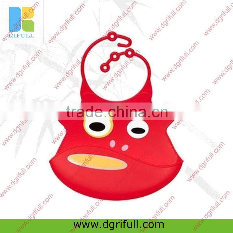 factory direct sale cartoon pattern silicone baby bib