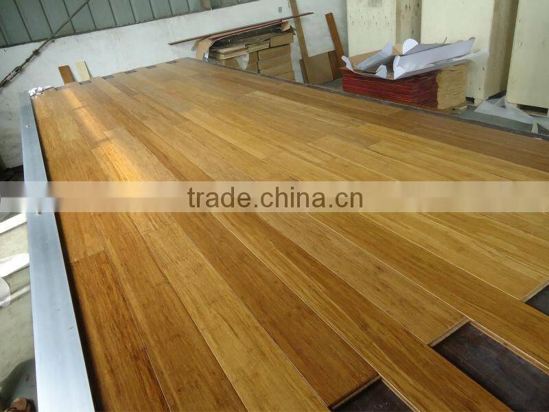 Hot Sales!!! 2013 Stained HandScraped/Brushed Click Strand Woven Bamboo Flooring from China