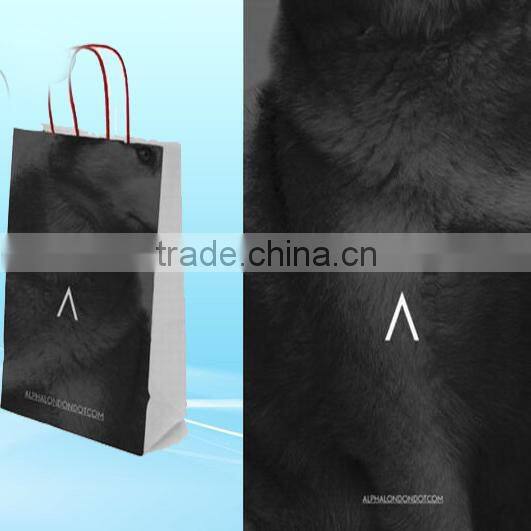 Antique heart shape printed paper bag