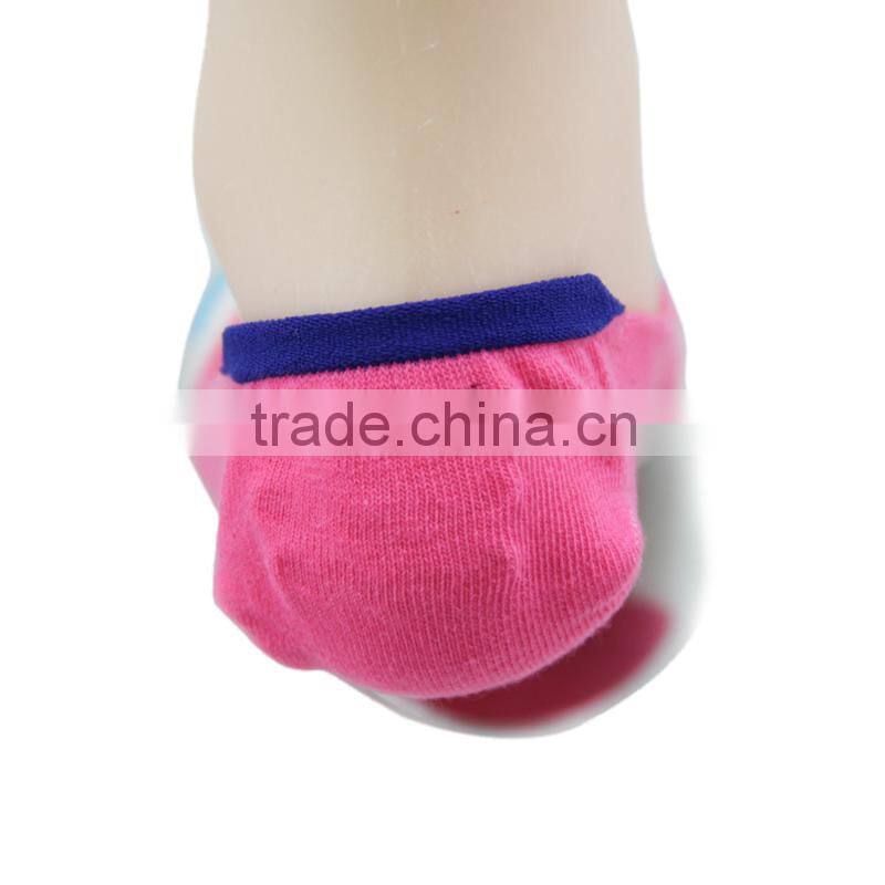 GSW-84 custom fashion colorful thin summer no show silicon nonslip women ankle socks