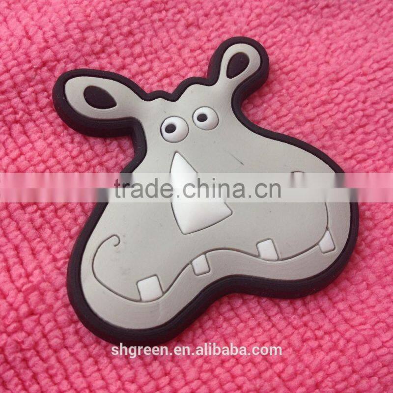 Colorful brand name rubber label,die cut PVC rubber patch for bags