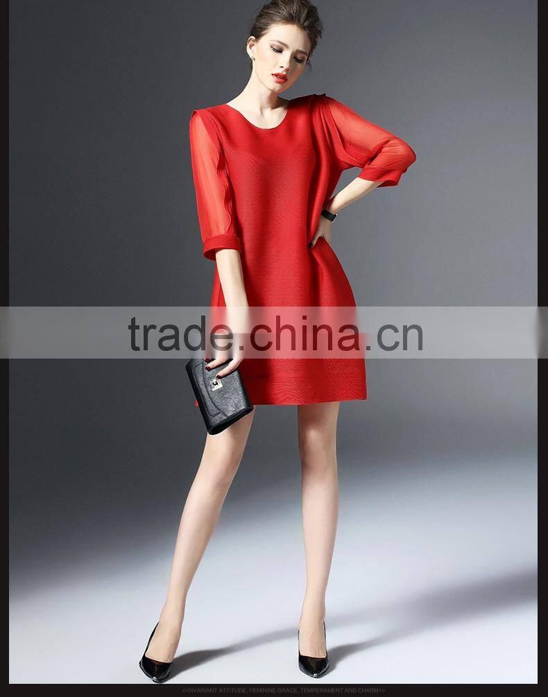 2016 New Fahion women's dress Lanternsleeves for the evening party