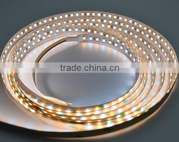 Nonwaterproof high lumen 120 leds/m SMD2835 dual white LED Strip : warm white / cool white