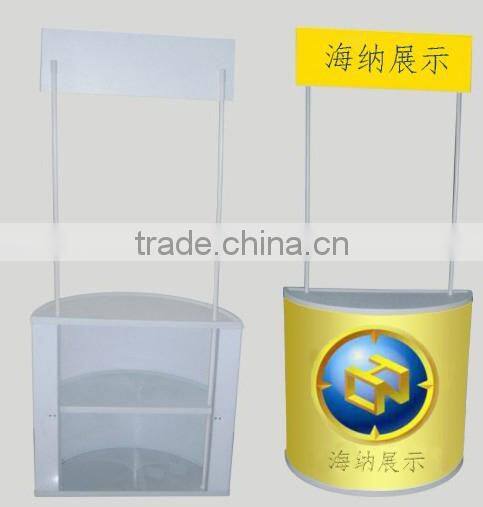 HN-PP Plastic Promotion TablePlastic Promotion Table/Desk with Top Banner,Display Stand