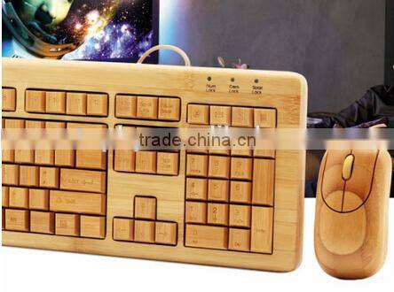 The fashionable and best Wooden keyboard and mouse, latest Wired Bamboo Keyboard and mouse