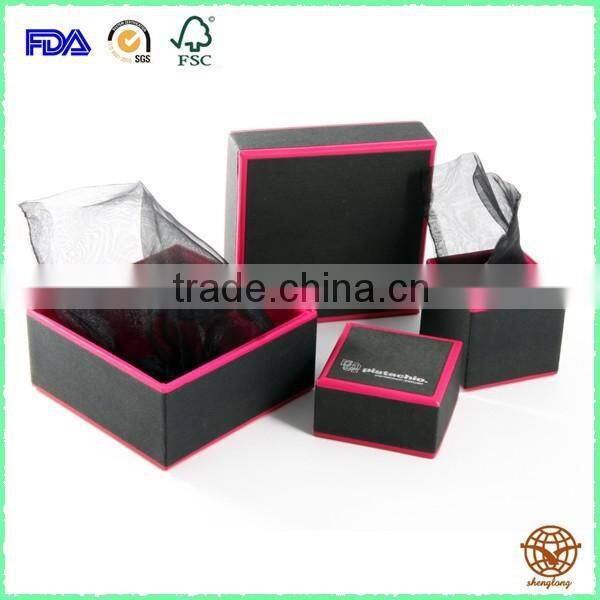 Custom Made Logo Printed Jewelry box , Two piece cardboard Jewelry Box