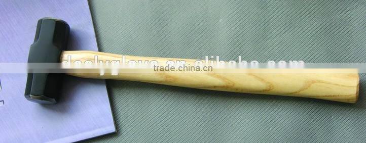 double-face sledg hammer with wooden handle/fiberglass handle/plastic handle 25lb sledge hammer steel handle sledge hammer