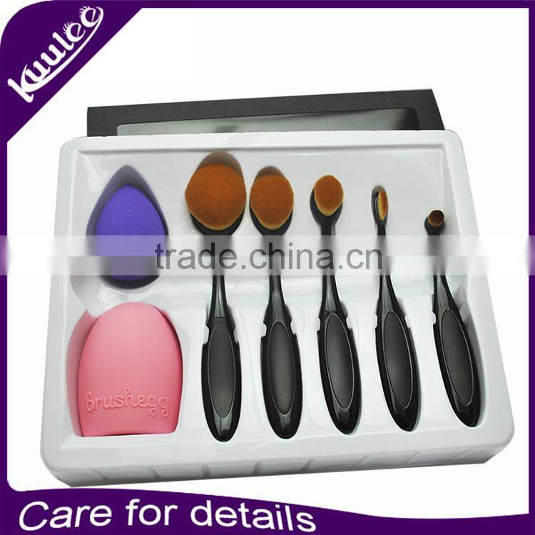 Wholesale 7pcs High quality Cylinder Makeup Brush Gift Set