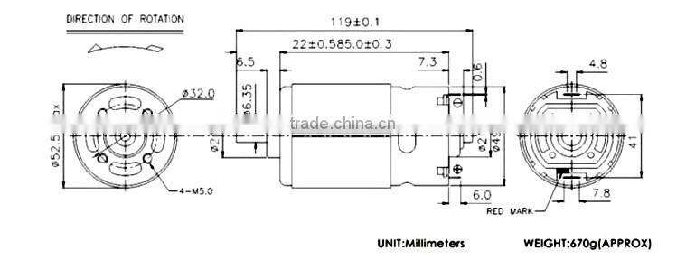 handed vacuum cleaner motor