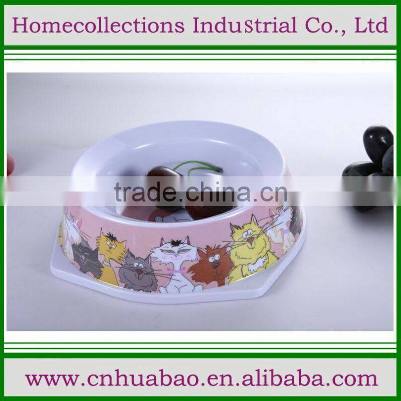 Cheap melamine dog bowl plastic pet dog/cat food/drinking bowl, weighted dog bowls