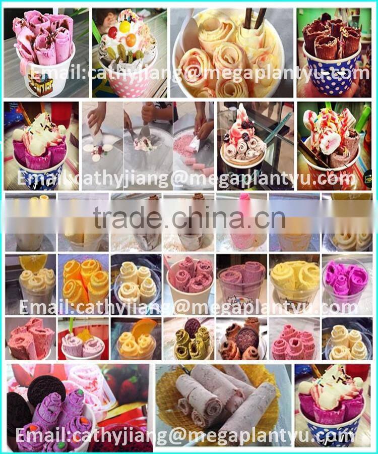 rolled pan fried ice cream machine
