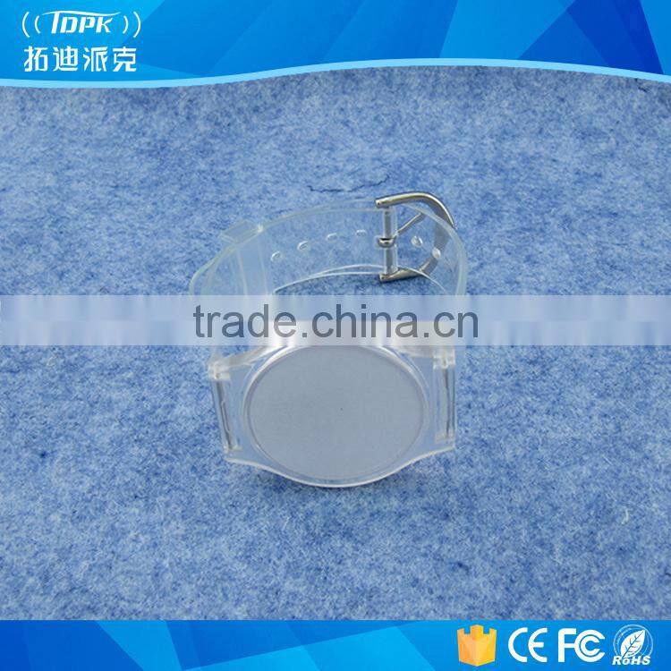 Ultralight transparent smart waterproof rfid plastic wristband