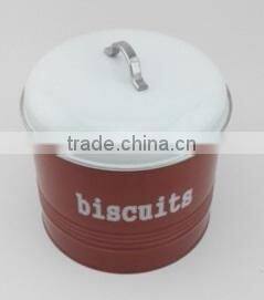 fancy metal biscuits storage box