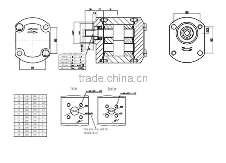 X205 serie gear pump for SAME solaris tractor