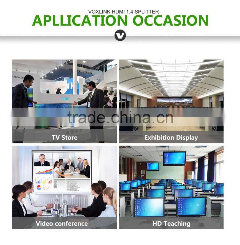 VOXLINK 4K HDMI splitter 1x4 (HDMI 1.4,HDCP1.4 ,4K,IR extension, EDID management, RS232) EU/US/UK/AU