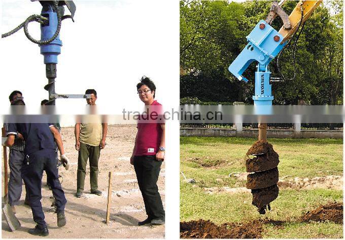 wolwa wheeled excavator spiral drilling machine with CE certification for sale
