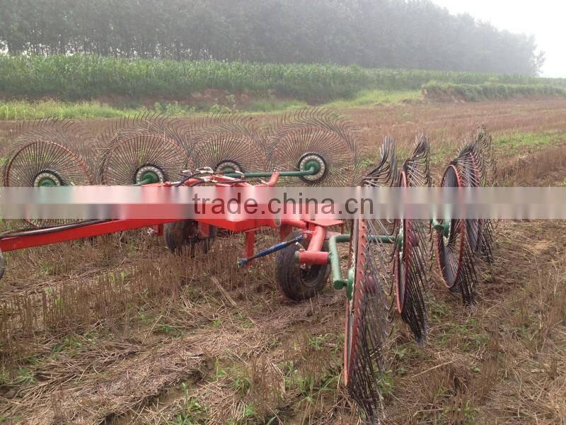 With CE approved 8 Discs Wheel Types Trailer Hay Rake, Carted Hay Rake,Hay Tedder