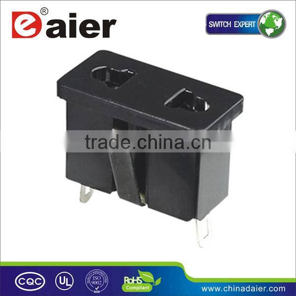 AS-15B AC power inlet socket Bakelite two plug