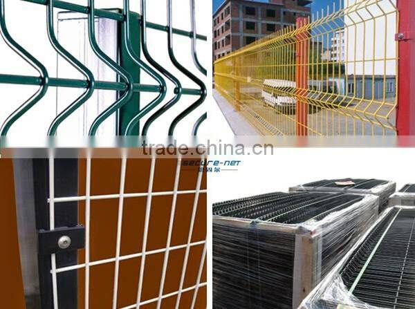 pvc coated garden curved fence panel